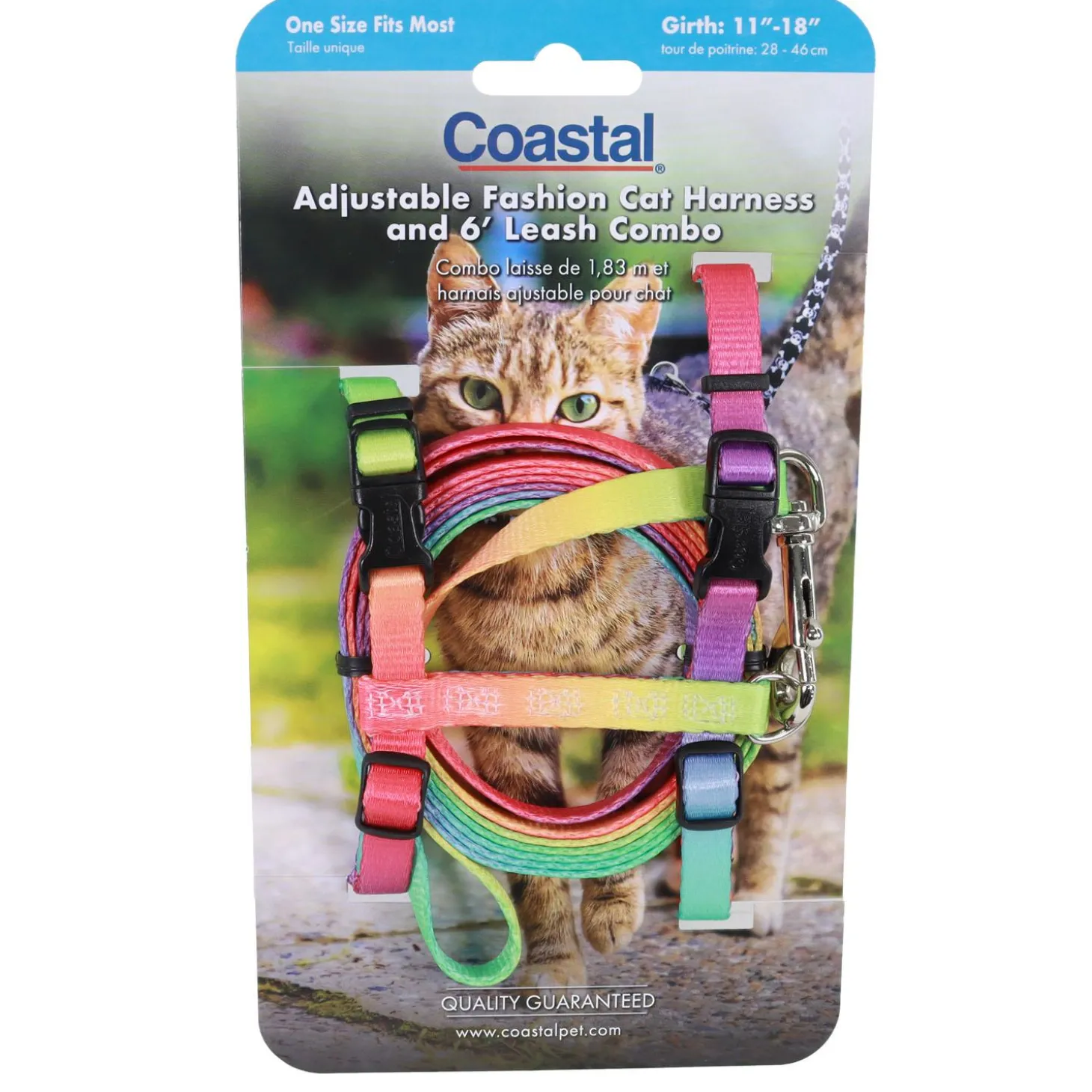 Figure H Adjustable Pink Ombre Cat Harness & Leash Combo