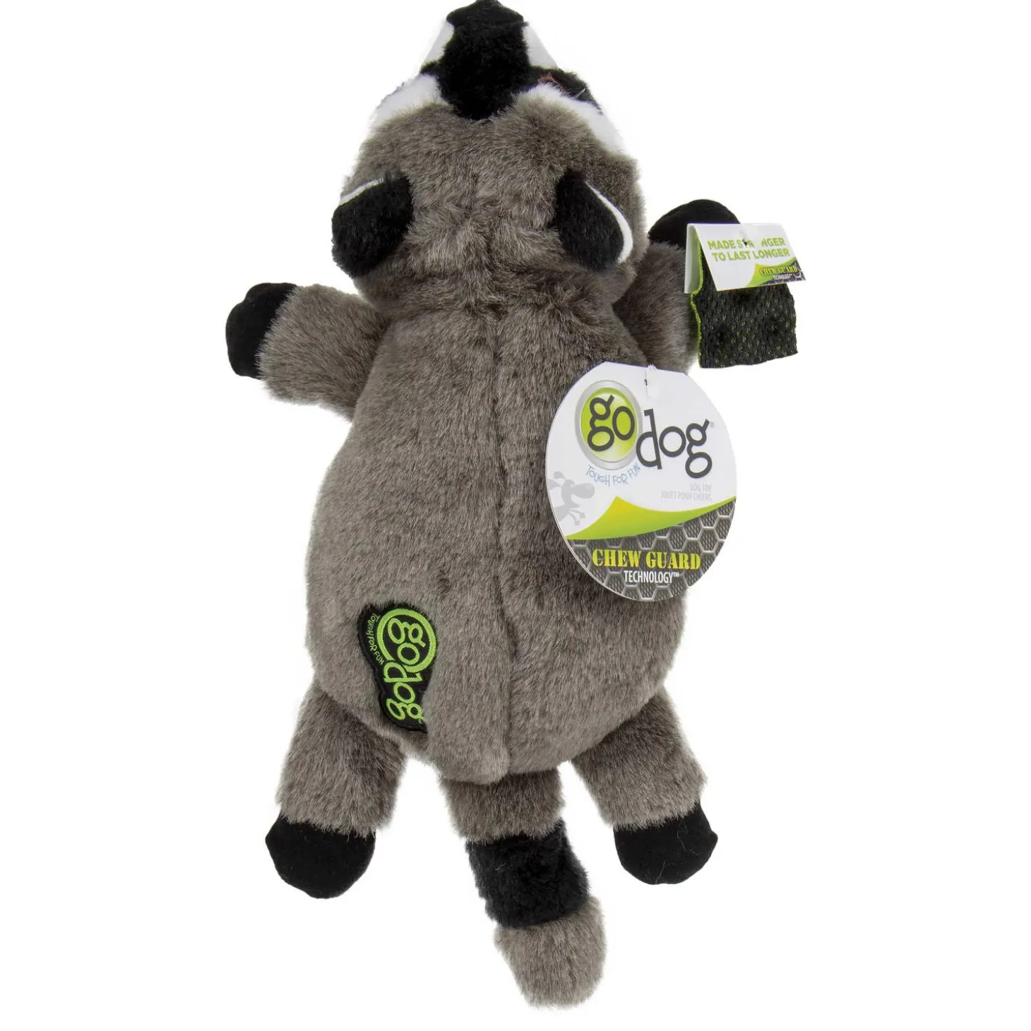 Flatz Raccoon Plush with Chew Guard Dog Toy