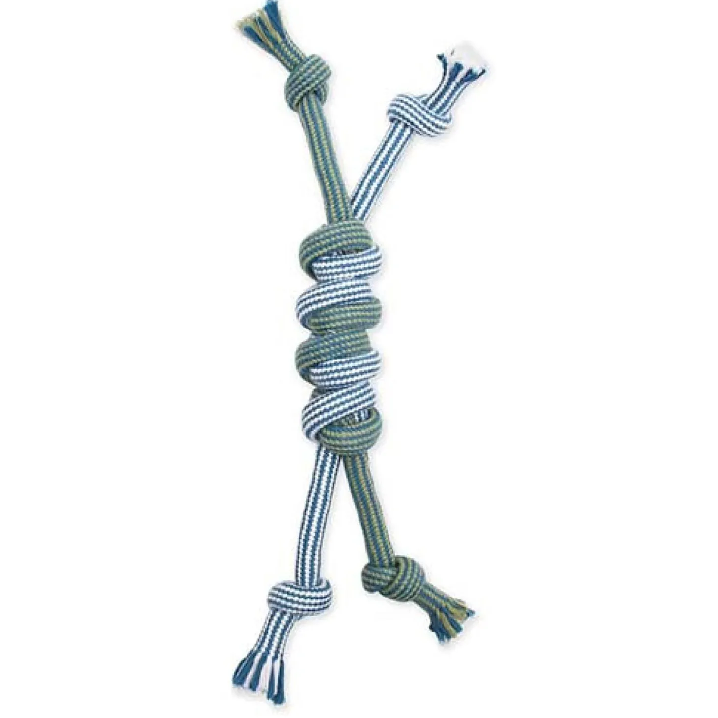 Flossy Chews Double Rope Monkey Fist Bars Dog Toy