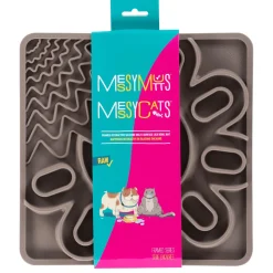Framed Interactive Silicone Multi-Surface Grey Lick Bowl Mat