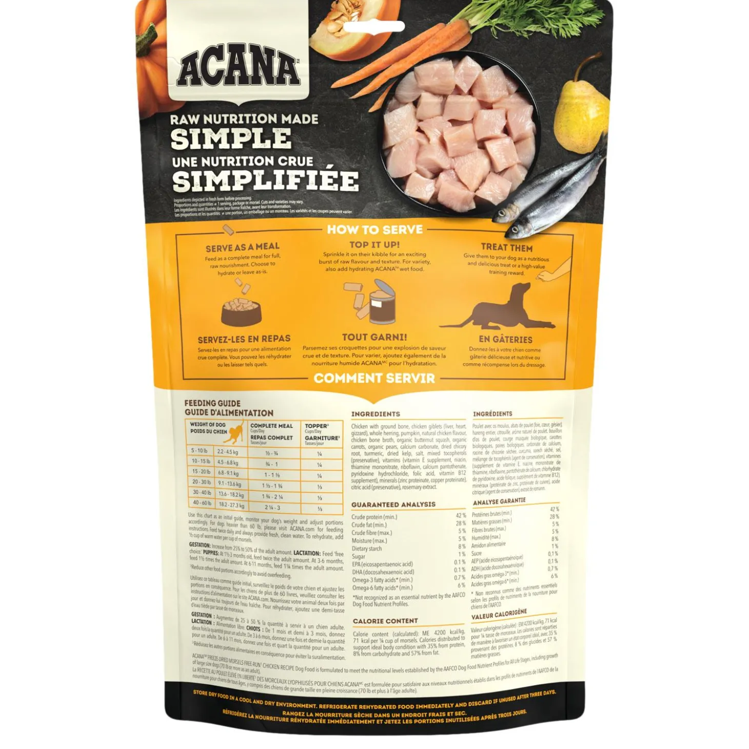 Freeze-Dried Morsels Free-Run Chicken Recipe Dog Food
