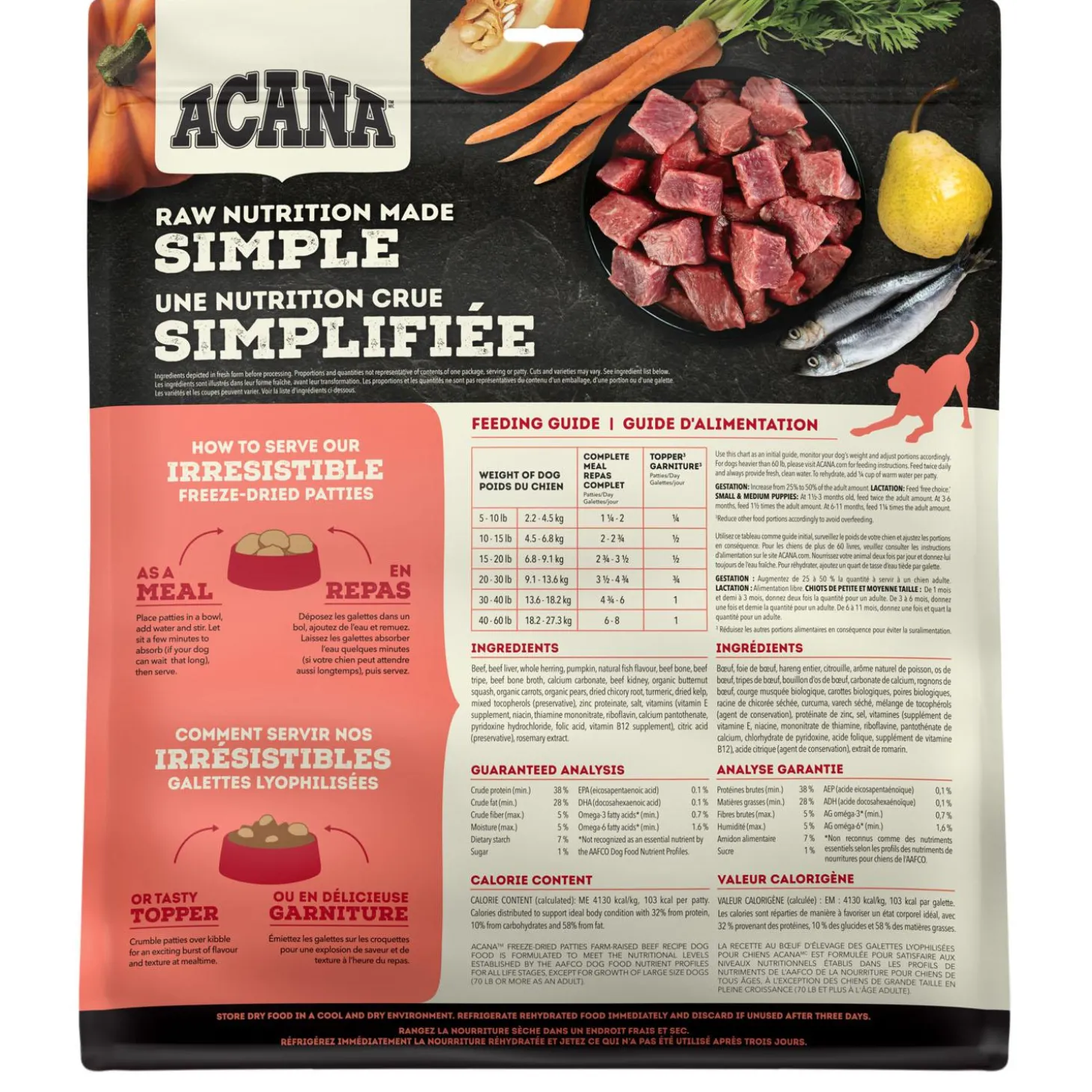 Freeze-Dried Patties Ranch-Raised Beef Recipe Dog Food