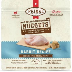 Freeze-Dried Raw Nuggets Rabbit Recipe Adult Cat Food