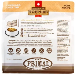 Freeze-Dried Raw Toppers Cupboard Cuts Pork Recipe Dog & Cat Food