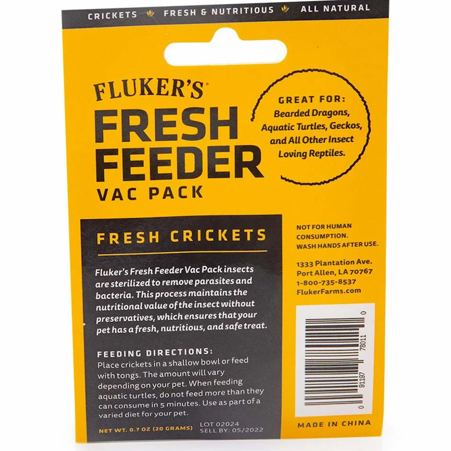 Fresh Feeder Vac Pack Reptile Food