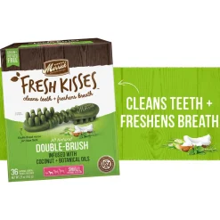 Fresh Kisses Double-Brush Coconut & Botanical Oils Small Breed Dog Treats