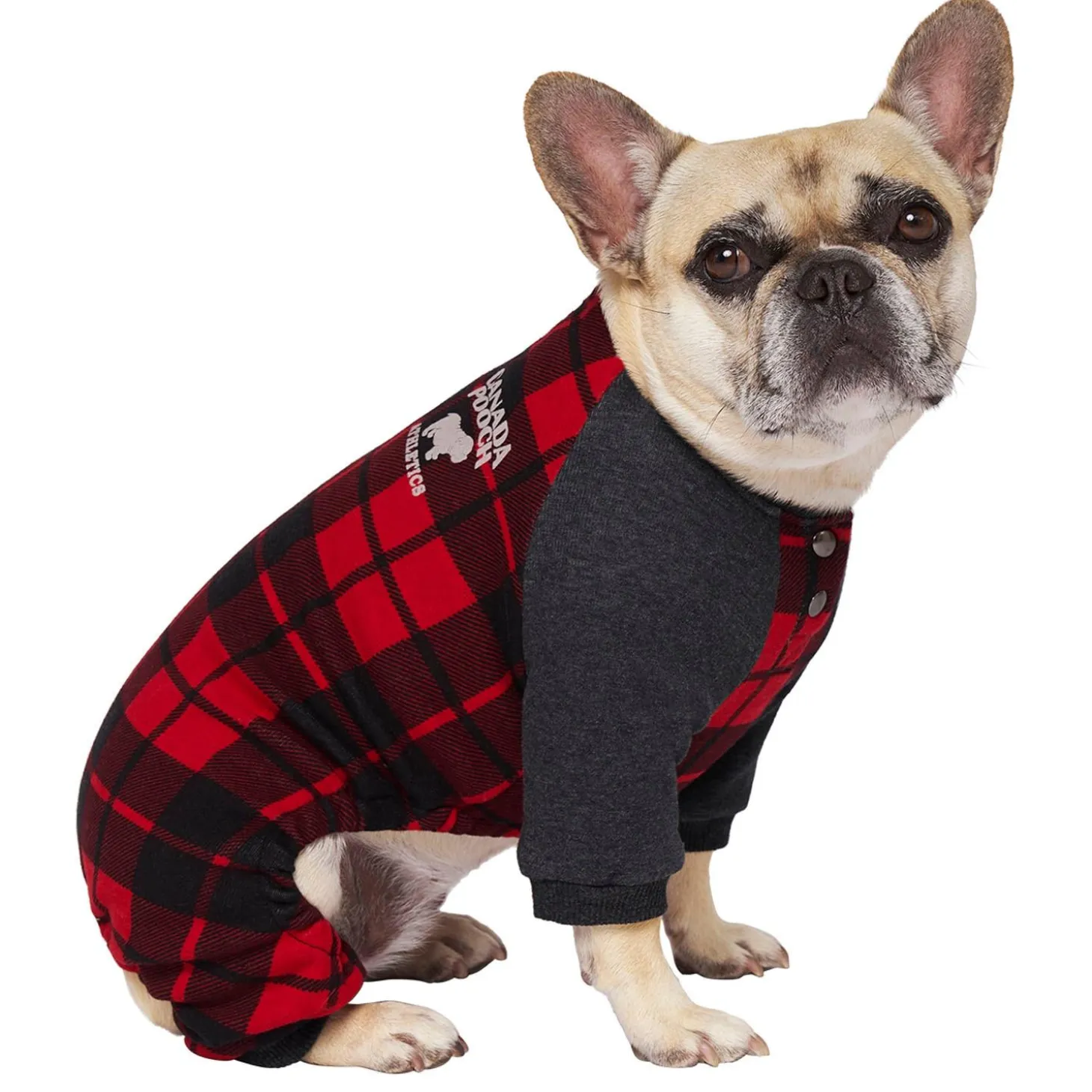 Frosty Fleece Red Plaid Onesie