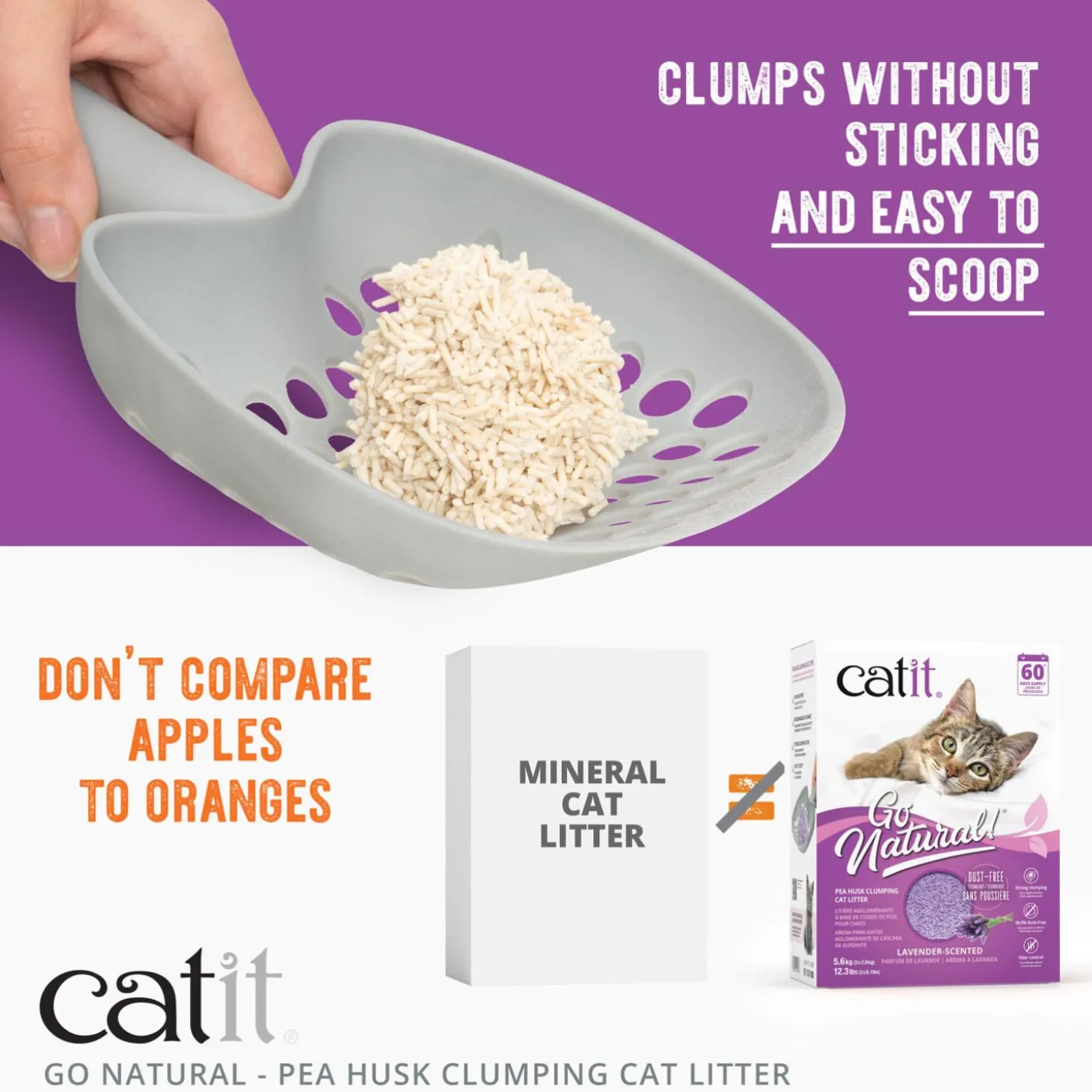 Go Natural Lavender-Scented Clumping Cat Litter