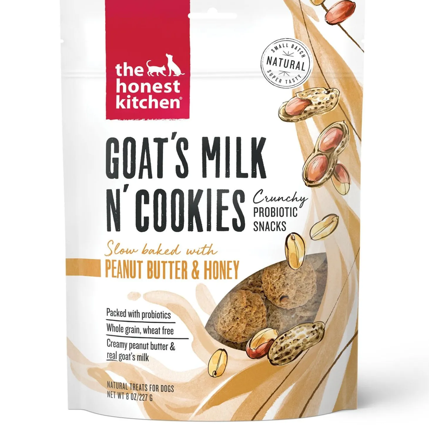 Goat's Milk N' Cookies Slow Baked with Peanut Butter & Honey Dog Treats