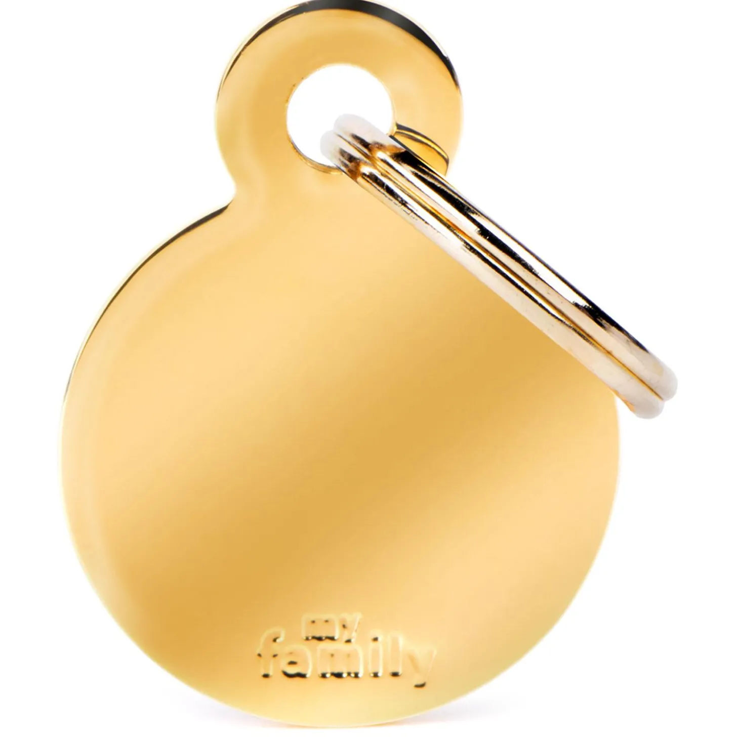 Gold Plated Brass Circle ID Tag