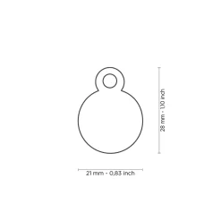 Gold Plated Brass Circle ID Tag