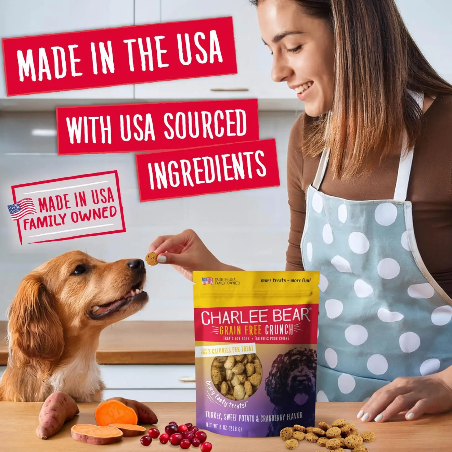 Grain Free Crunch Turkey, Sweet Potato & Cranberry Flavour Dog Treats