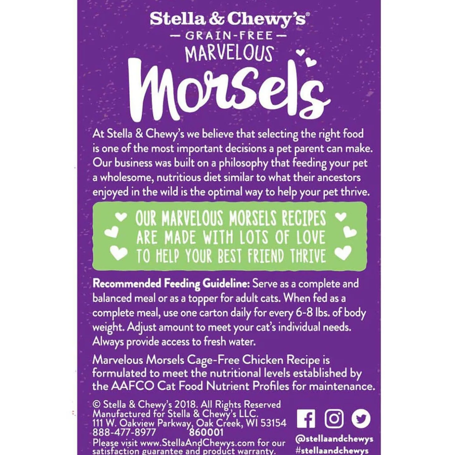 Grain-Free Marvelous Morsels Cage-Free Chicken Recipe Cat Food