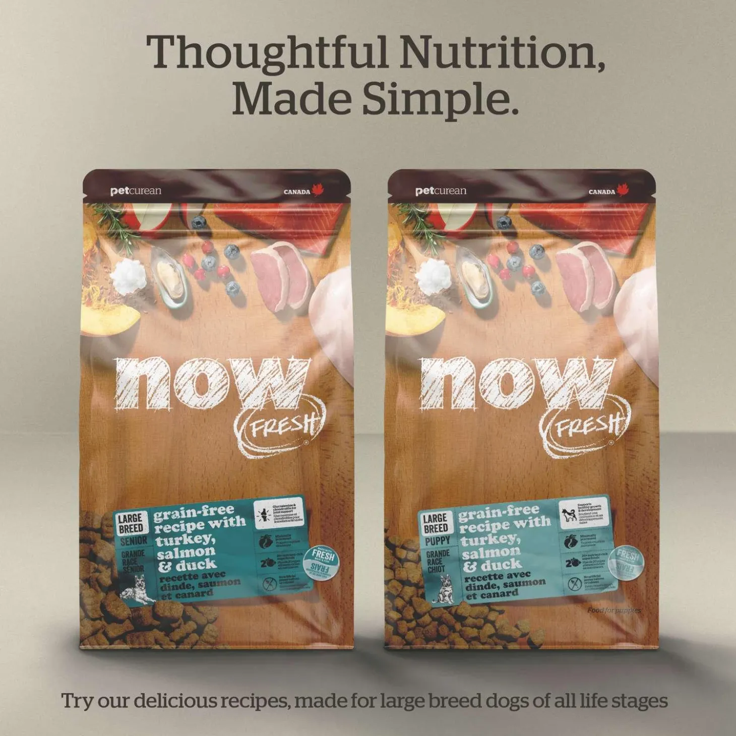 Grain-Free Turkey, Salmon & Duck Recipe Large Breed Adult Dog Food