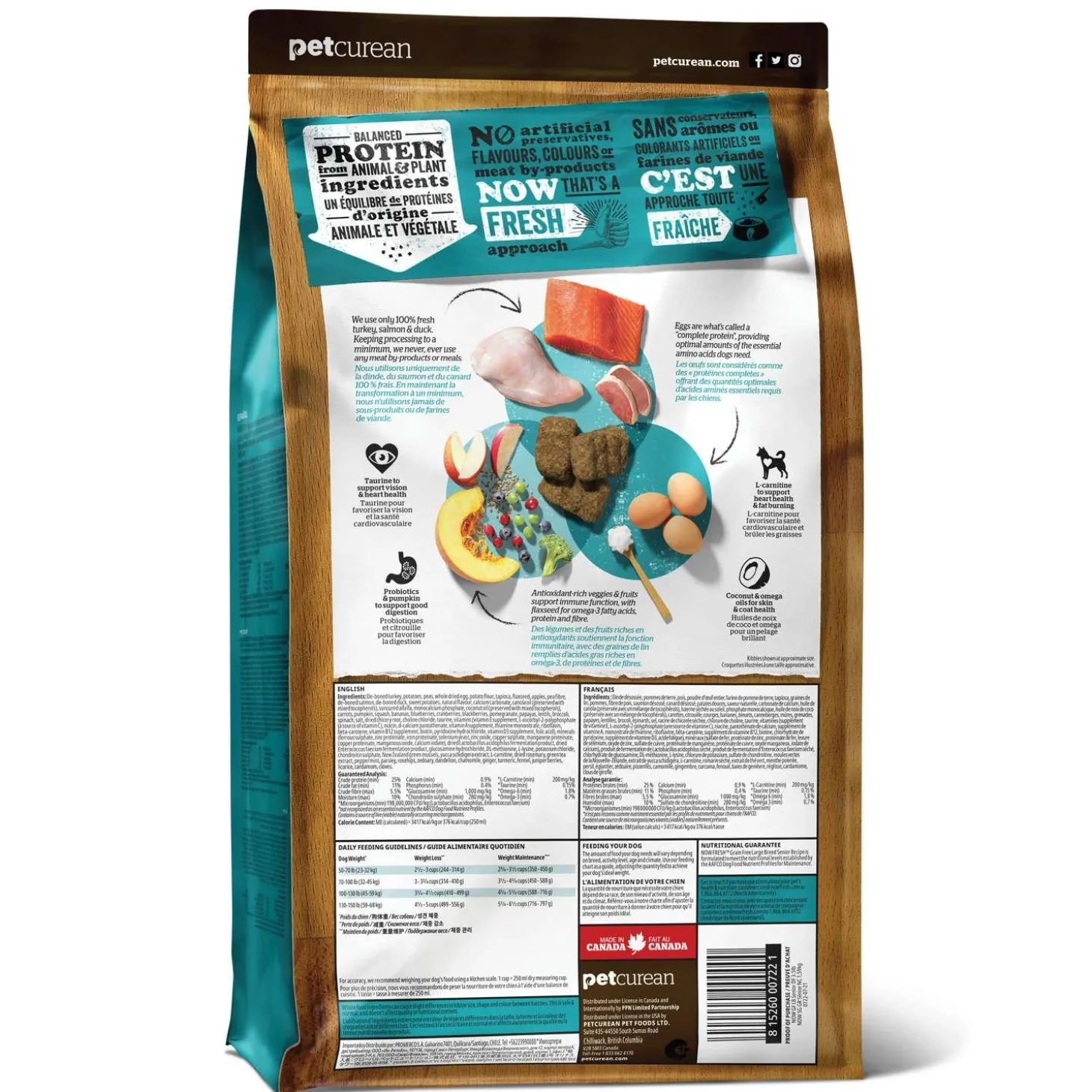 Grain-Free Turkey, Salmon & Duck Recipe Large Breed Senior Dog Food