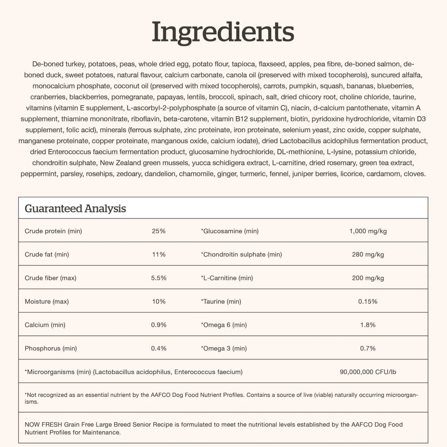 Grain-Free Turkey, Salmon & Duck Recipe Large Breed Senior Dog Food