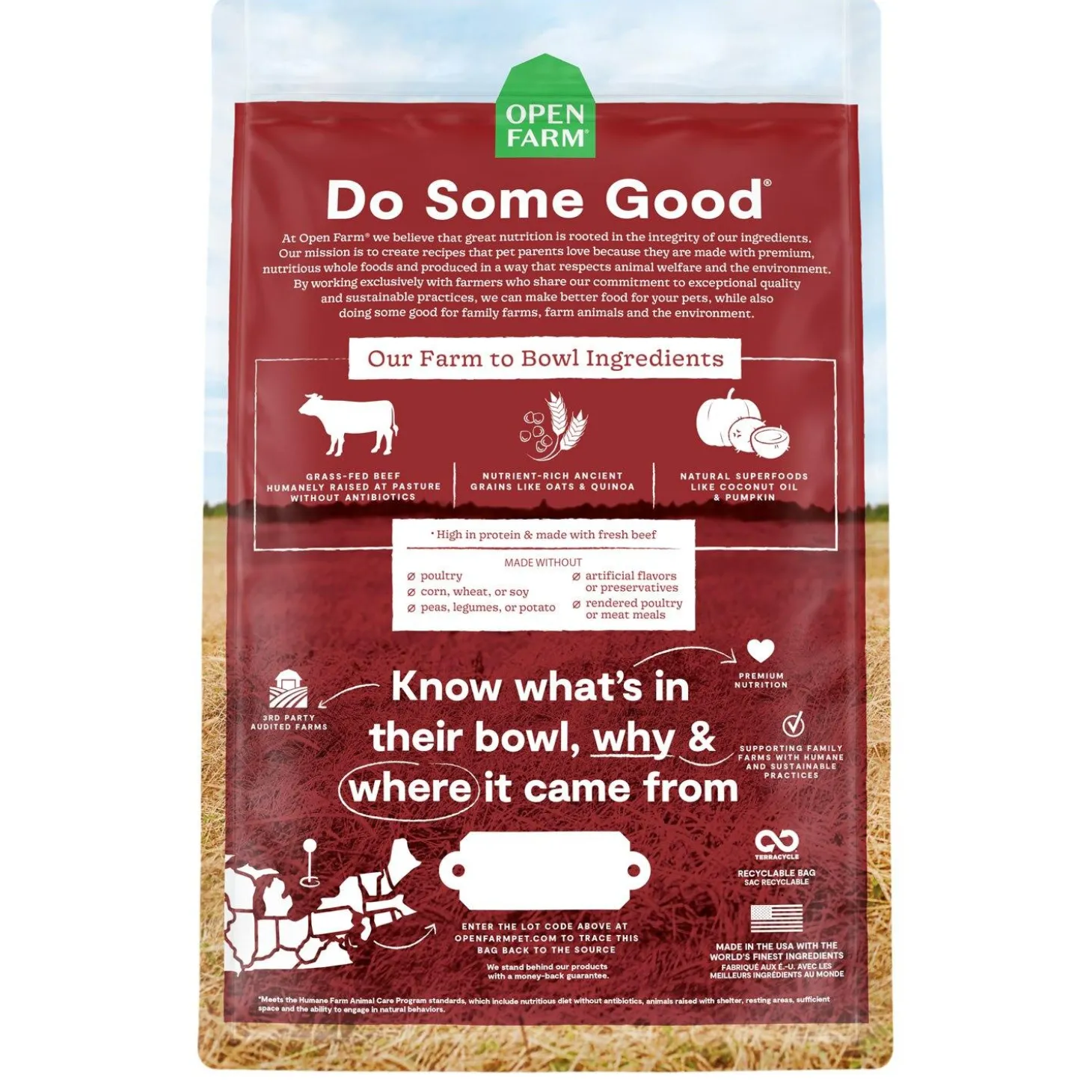 Grass-Fed Beef & Ancient Grains Recipe Dog Food