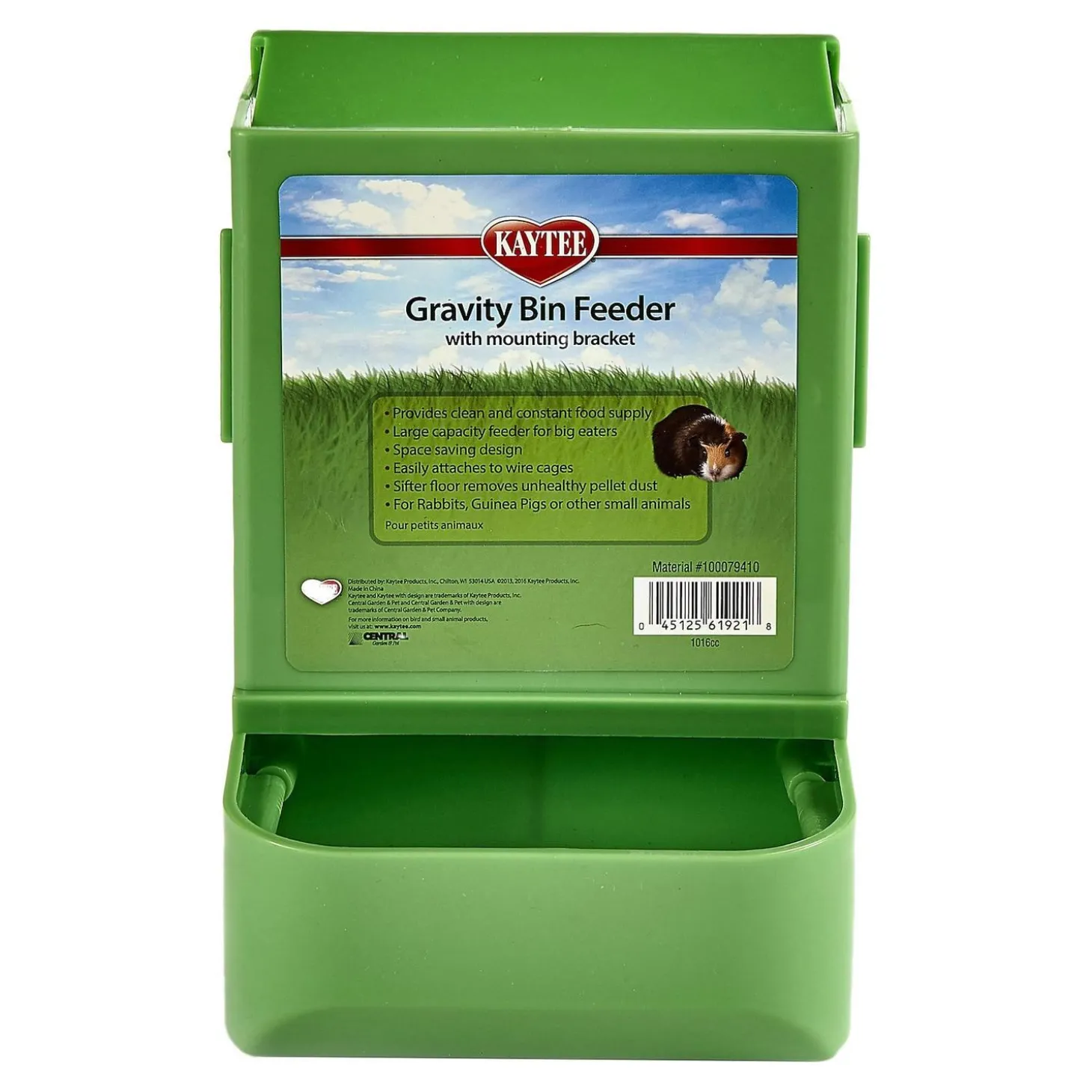 Gravity Bin Feeder with Bracket for Small Animals