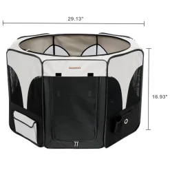 Grey & Black Playpen