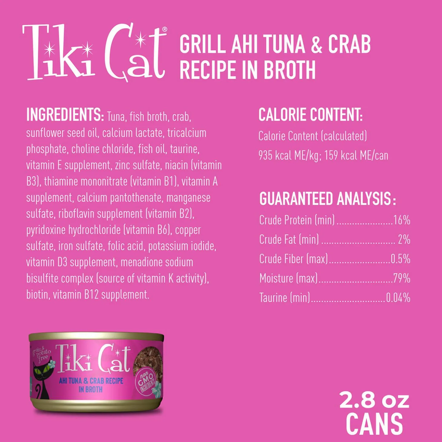Grill Ahi Tuna & Crab Recipe in Broth Cat Food