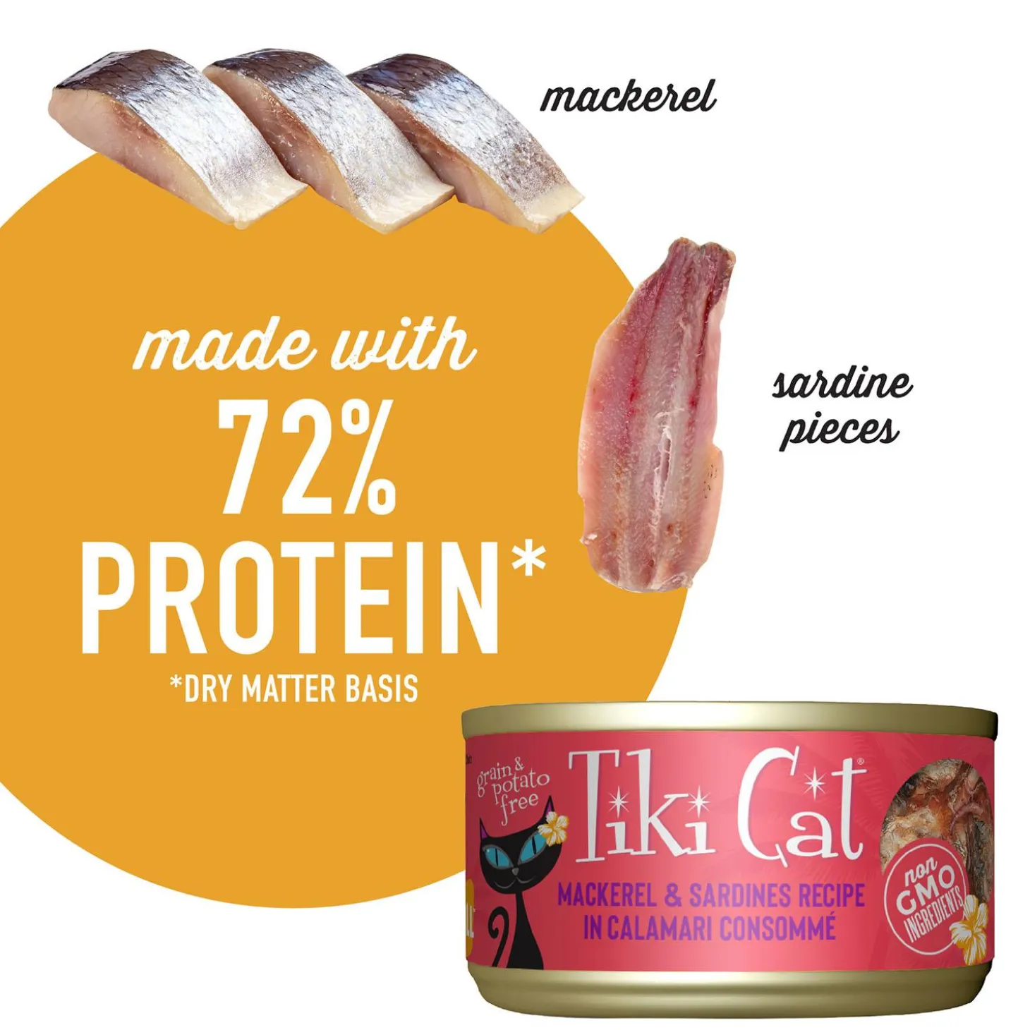 Grill Mackerel & Sardines Recipe in Calamari Consomme Cat Food