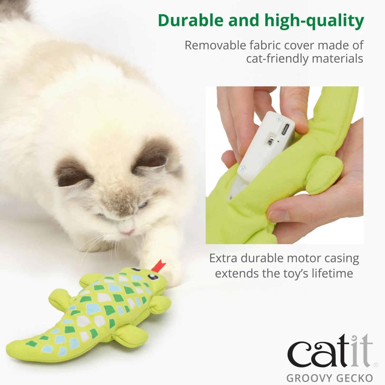 Groovy Gecko Green Cat Toy