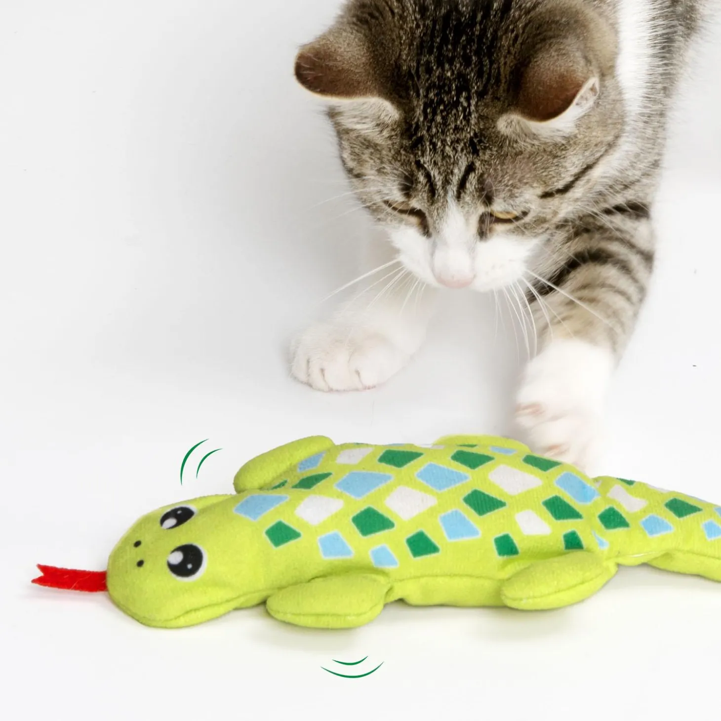 Groovy Gecko Green Cat Toy