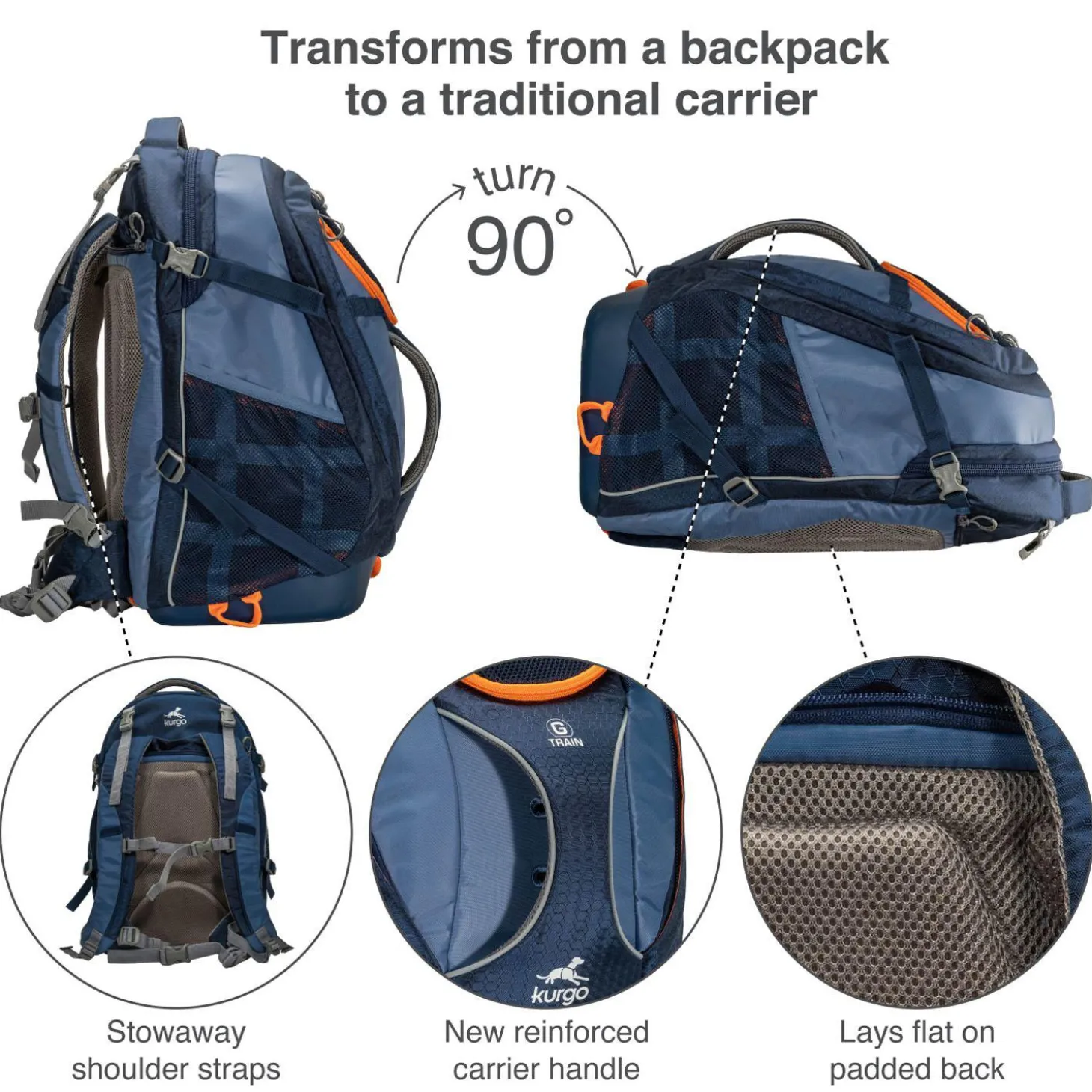 G-Train Carrier Navy Blue Backpack