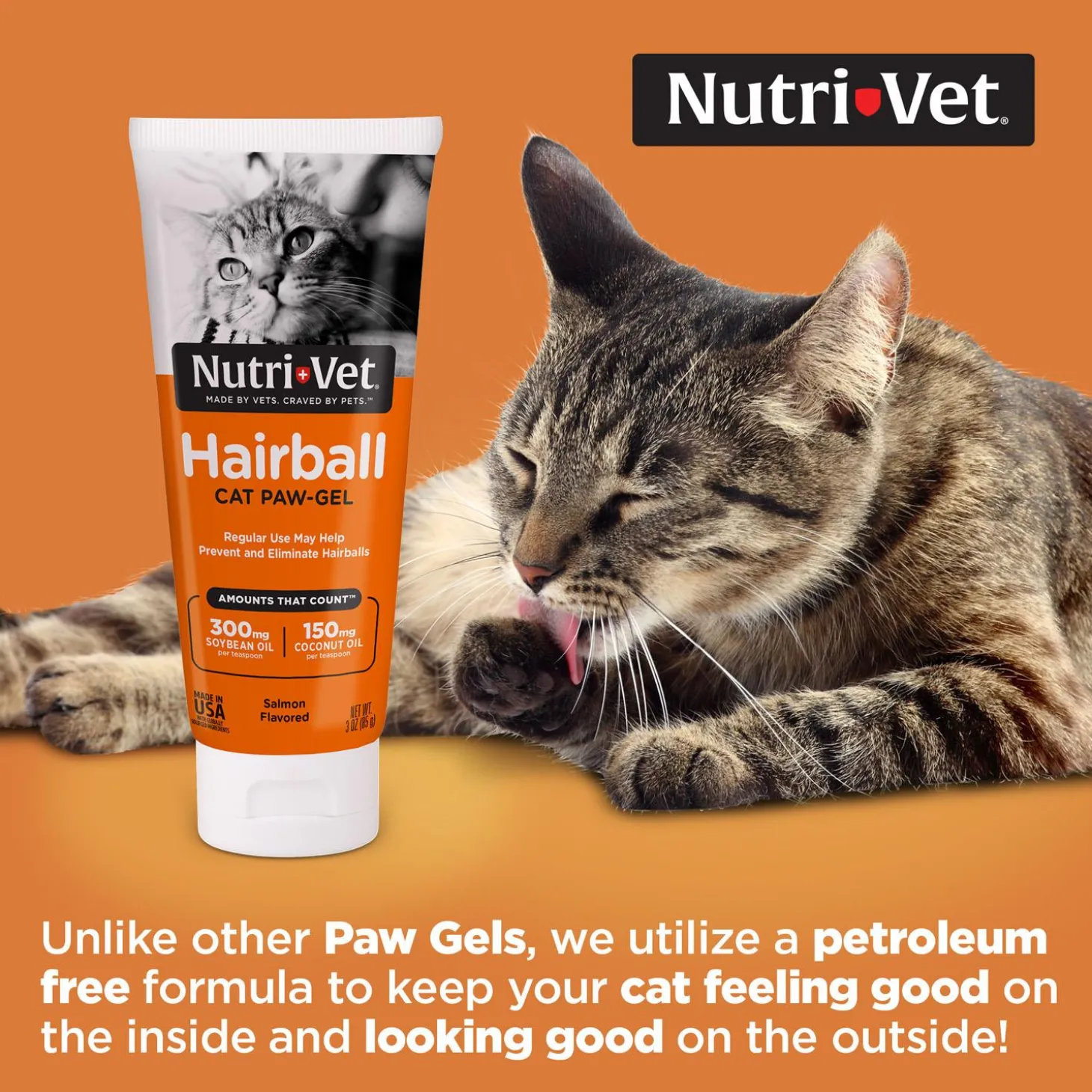 Hairball Salmon Flavoured Cat Paw-Gel