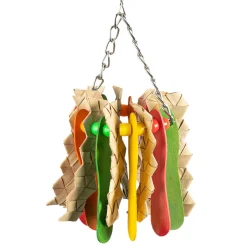 Hanging Palm Leaf Bird Toy