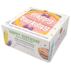 Happy Birthday Apple Cinnamon Flavour Pink Paw-ty Cookie Cake Dog Treat
