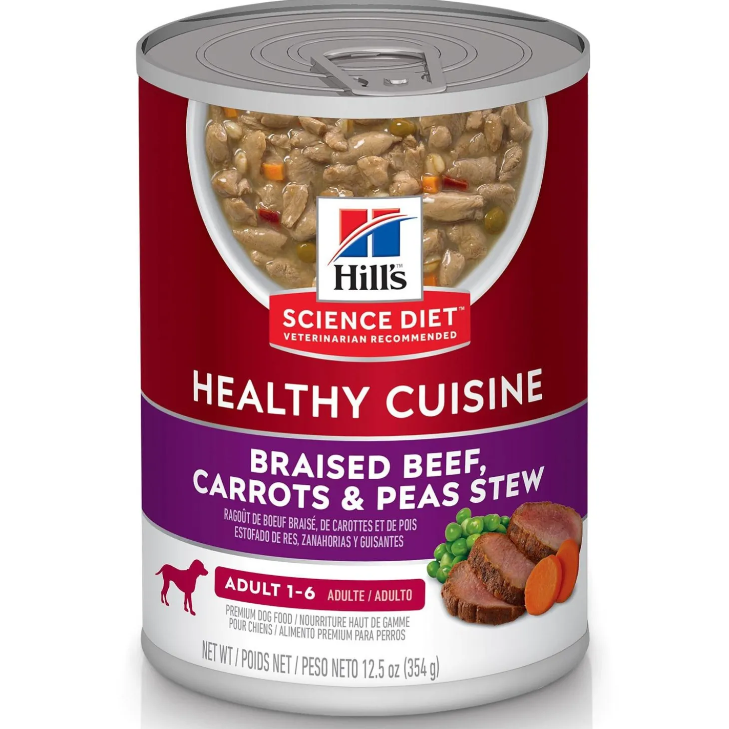 Healthy Cuisine Braised Beef, Carrots & Peas Stew Adult Dog Food