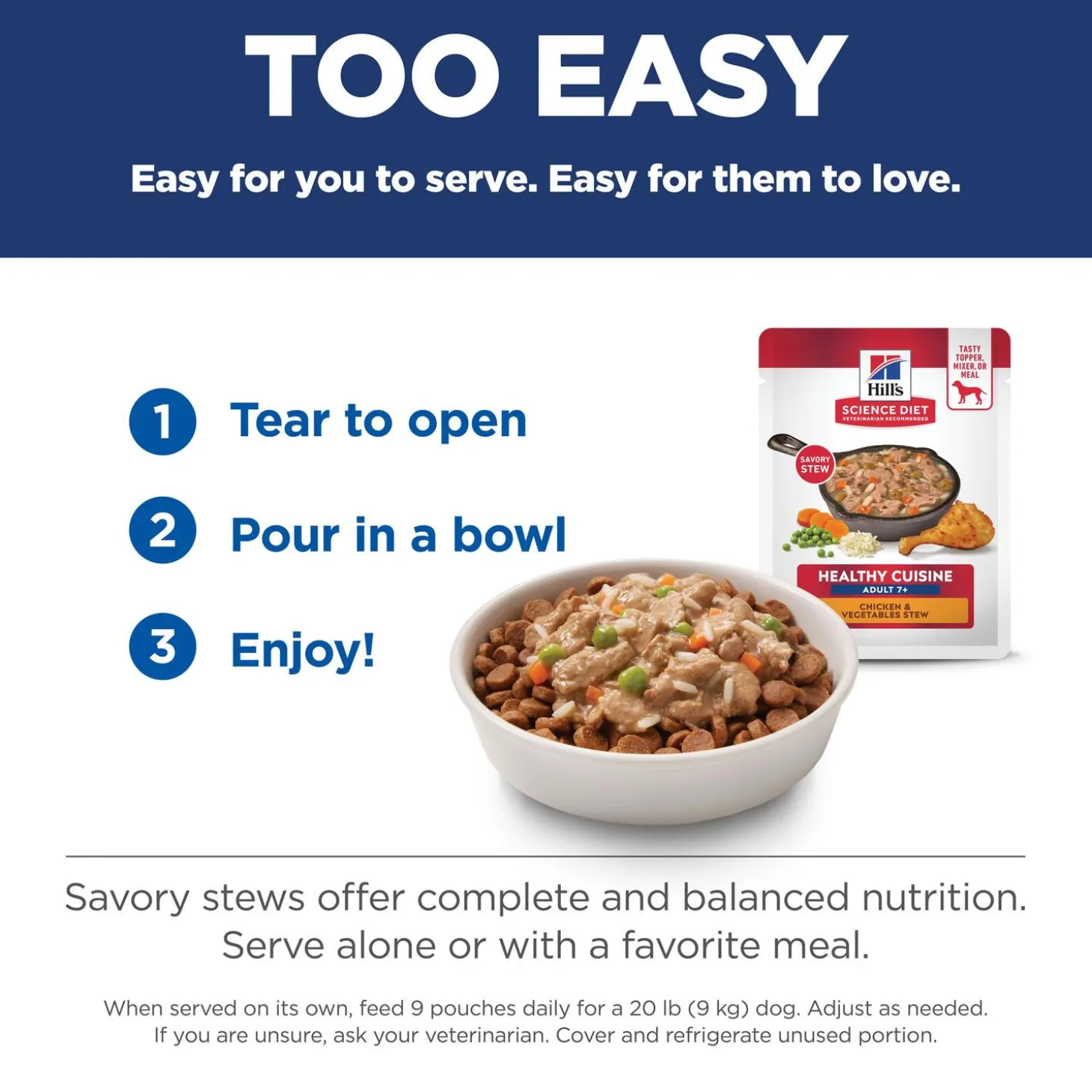 Healthy Cuisine Chicken & Vegetables Stew Adult 7+ Dog Food