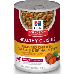 Healthy Cuisine Roasted Chicken Carrots & Spinach Stew Adult Dog Food