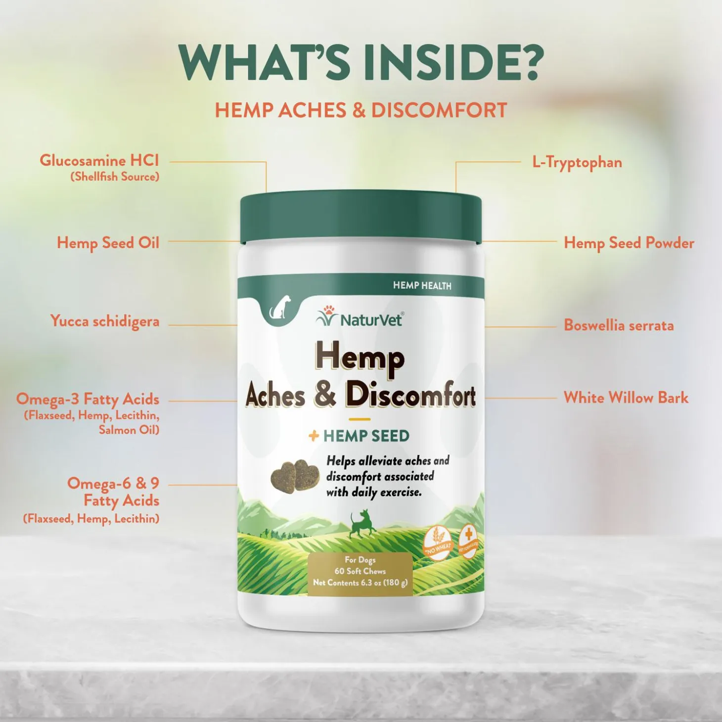 Hemp Aches & Discomfort Soft Dog Chews