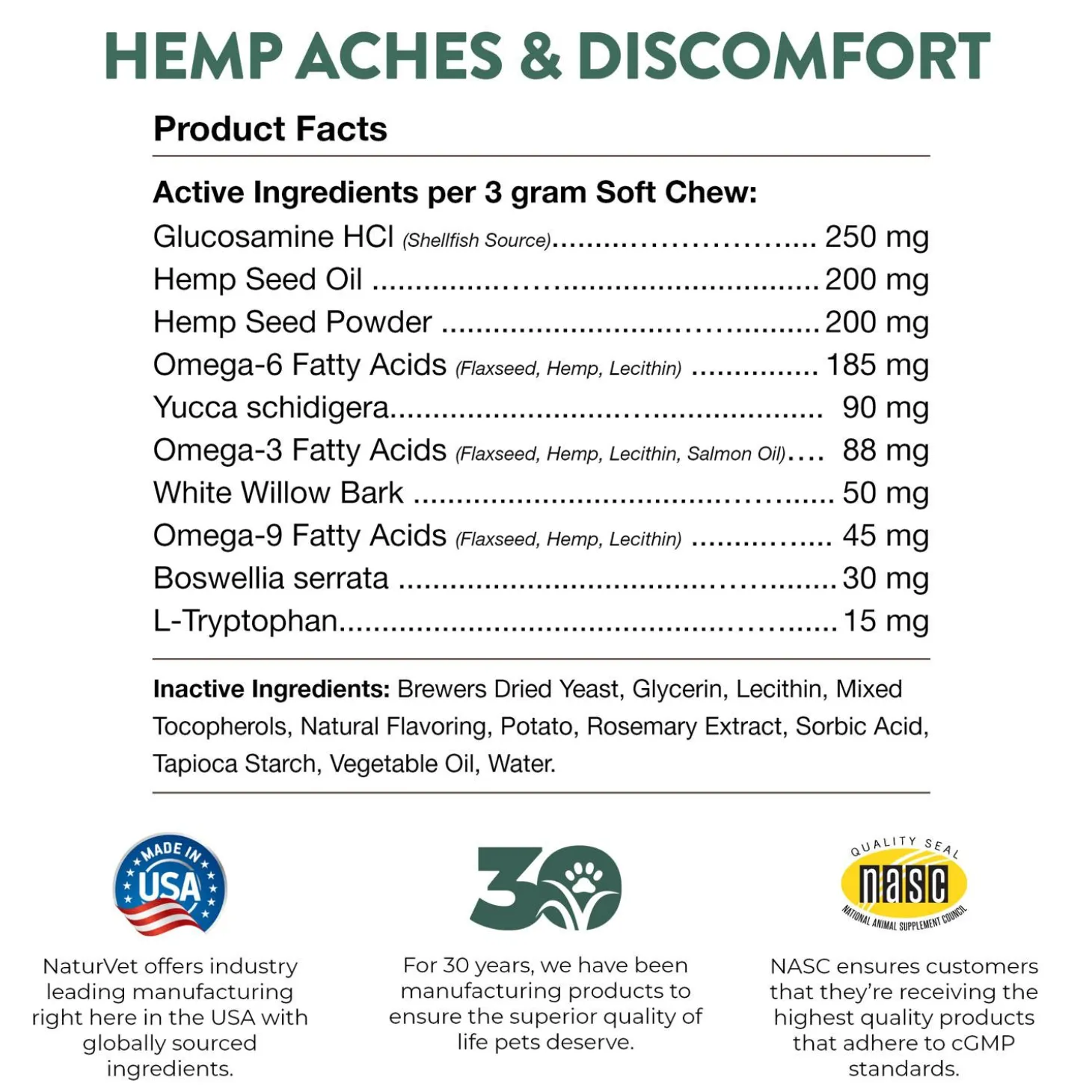 Hemp Aches & Discomfort Soft Dog Chews