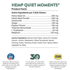 Hemp Quiet Moments Soft Dog Chews