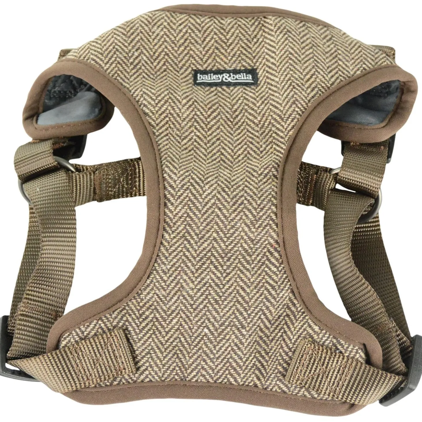 Herringbone Brown Dog Harness