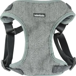 Herringbone Grey Dog Harness