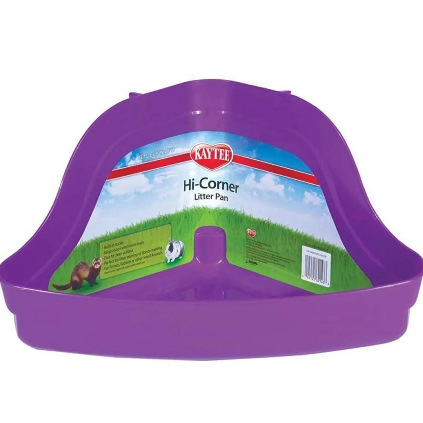 Hi-Corner Litter Pan for Small Animals