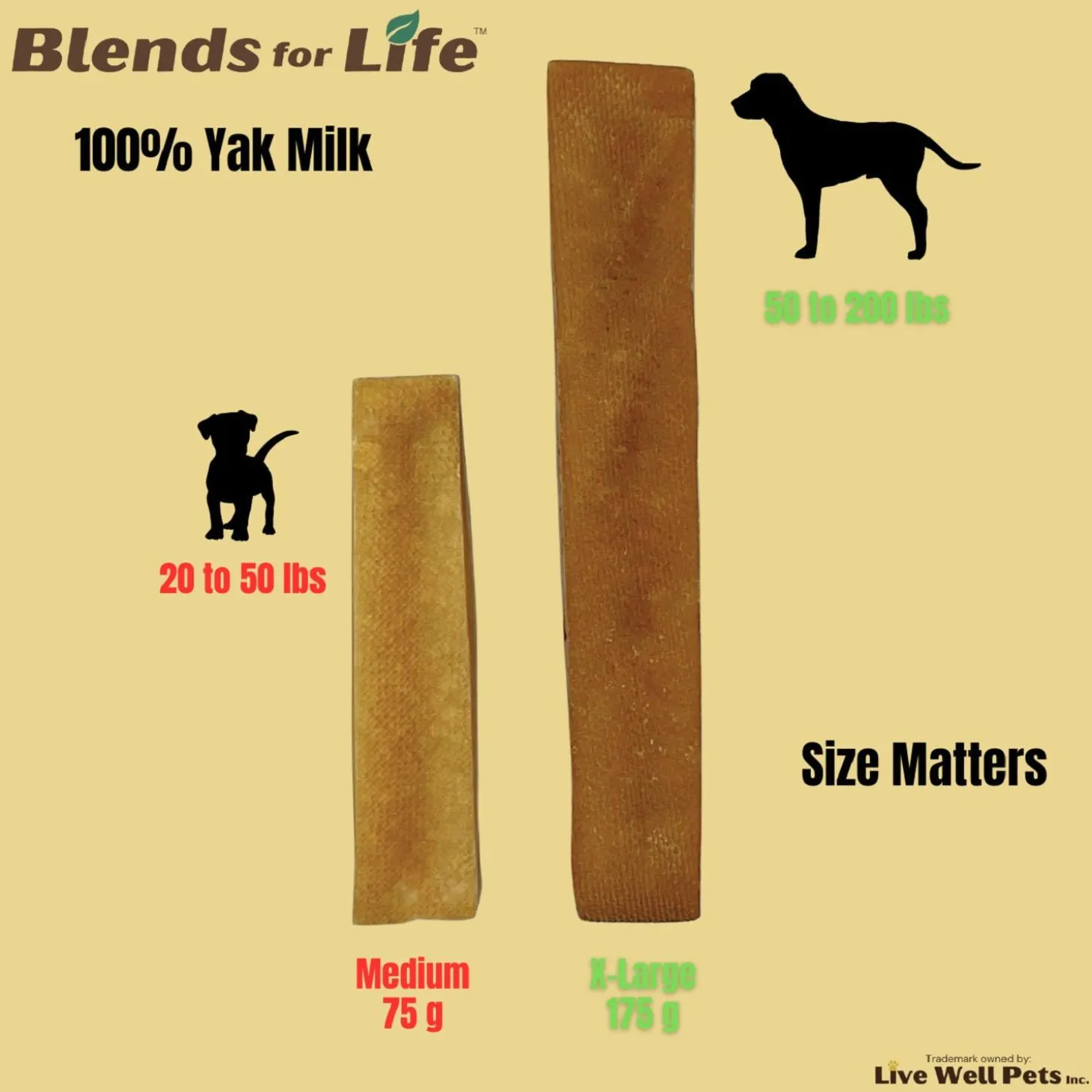 Himalayan Yak Chew Peanut Butter & Honey Infused Dog Treat