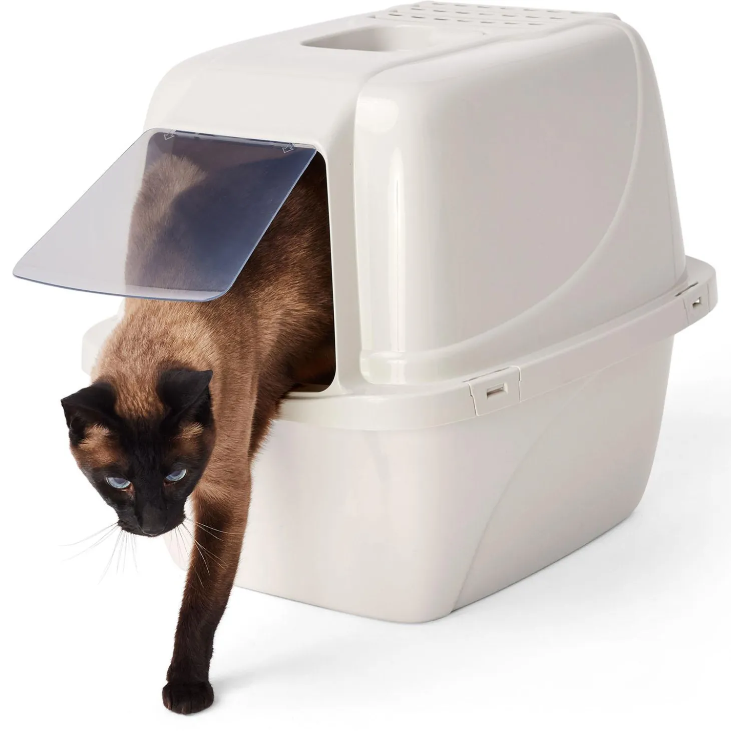 Hooded Beige Litter Box