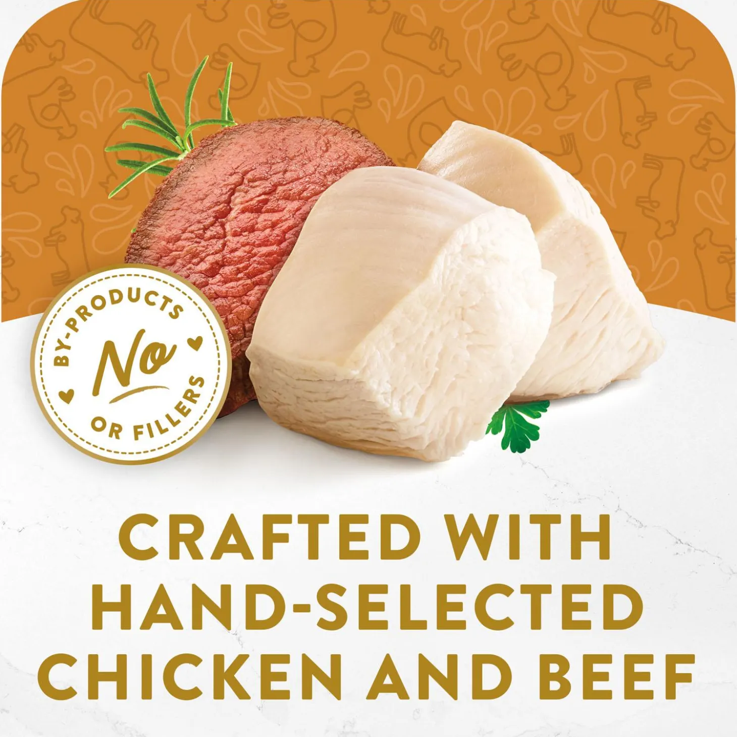 Hors d'Oeuvre Chicken & Shredded Beef Appetizer Cat Food Topper