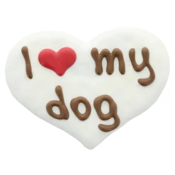 I Love My Dog Heart Cookie
