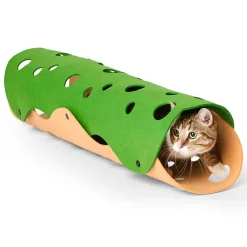 2-in-1 Felt Cat Tunnel & Basket