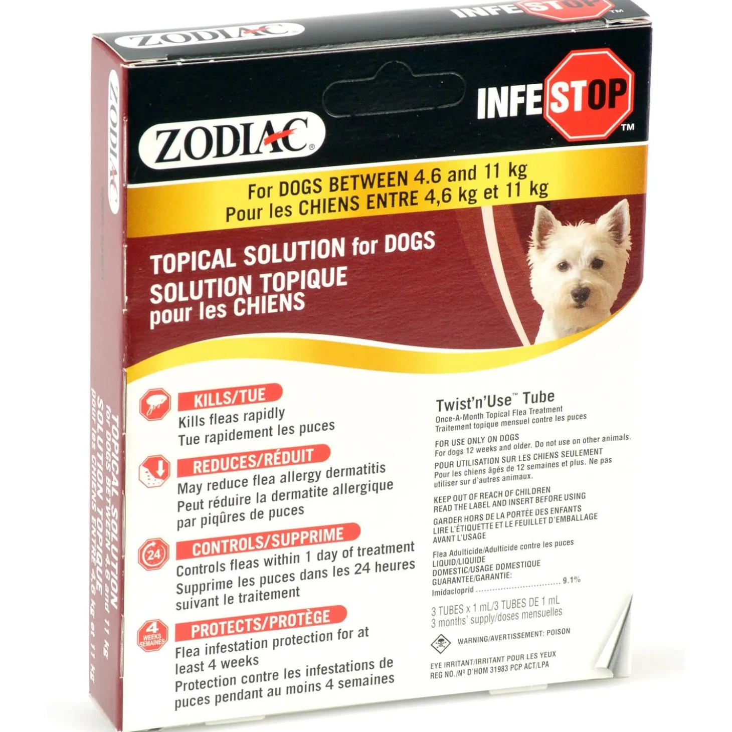 Infestop Topical Solution for Dogs Between 4.6 kg and 11 kg