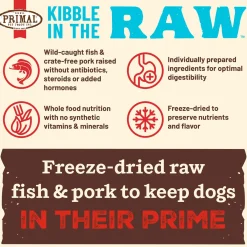 Kibble in the Raw Fish & Pork Recipe Adult Dog Food