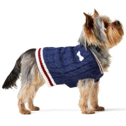 Lacrosse Knit Navy Sweater