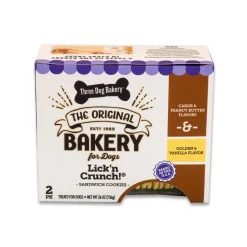 Lick'n Crunch! Carob & Peanut Butter Flavours & Golden & Vanilla Flavour Dog Treats