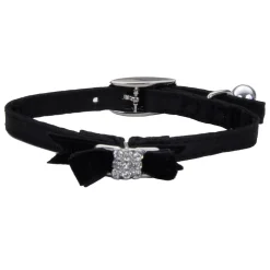 Li'l Pals Safety Black Silk Bow Kitten Cat Collar